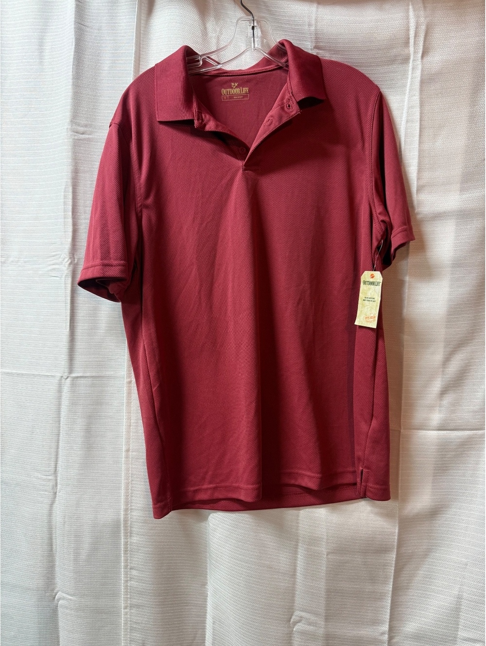 Outdoor Life Men's Burgundy Polo Shirt Size M